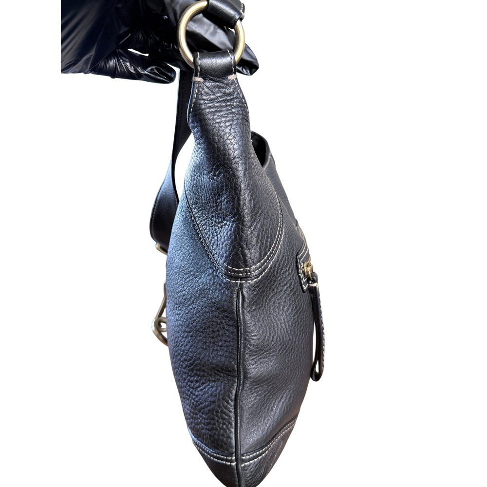 Coach Hamptons leather clip hobo style 10214 gold pebbled leather - Picture 9 of 16